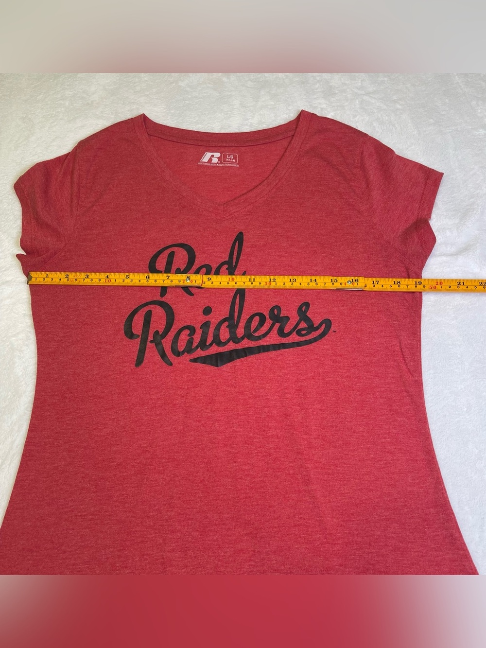 Russell Athletic Texas Tech Red Raiders Women’s V-Neck T-Shirt Red Size Large - Picture 6 of 7
